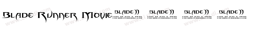 Blade Runner Movie字体转换